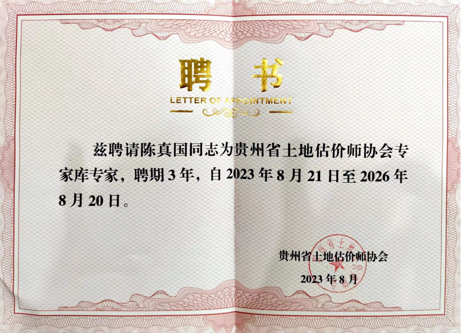 陈真国评估专家