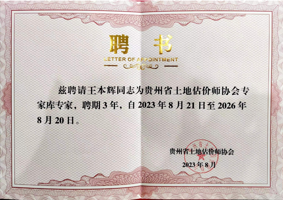 王本辉 评估专家